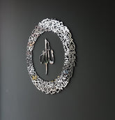 Round Ayatul Kursi, Silver Ayatul Kursi, Islamic Wall Art, Eid Gift, Islamic Gift, Ramadan Decor, Muslim Gift, Mirror effect wall art